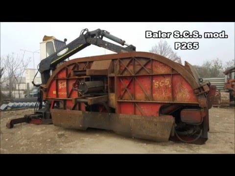 For sale used baler mod. S.C.S. P265 equipped with crane.