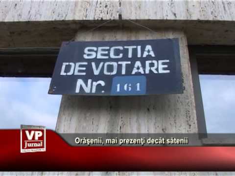 Orășenii, mai prezenți decât sătenii