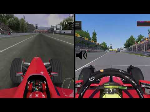 2003 Ferrari vs. 2023 Ferrari (F1 2003 vs F1 23) Battle at Monza