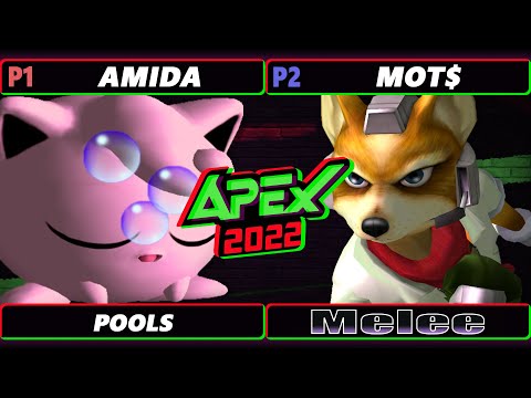 Apex 2022 - Amida (Jigglypuff) Vs. Mot$ (Fox) - SSBM Melee Tournament