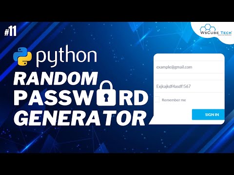 How to Create a Random PASSWORD Generator using Python Program Hindi 11