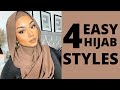 4 EASY HIJAB STYLES - TUTORIAL 2021