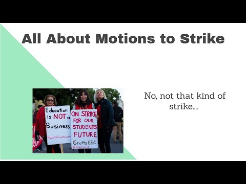 What is a Motion to Strike (and why do I care)