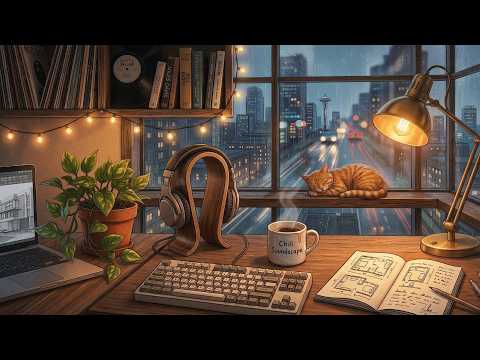 1 A.M. Study Session ☔ Tracing the Rain [Architect Studio 📐/ 2 Hour Lofi Focus Mix]