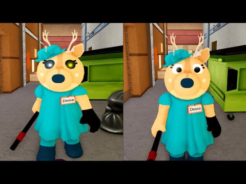 Redesign Dessa Infected vs Non Infected Jumpscare - Roblox Piggy RP