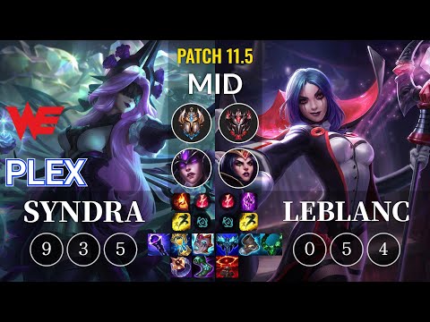 WE Plex Syndra vs LeBlanc Mid - KR Patch 11.5