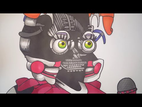 How To Draw Baby From Sister Location FNAF JUMPSCARE Step ...
