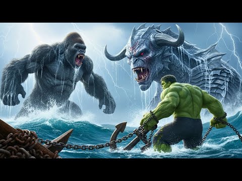 TITANS UNITED! Kong & Hulk vs Leviathan | Epic Ocean Clash