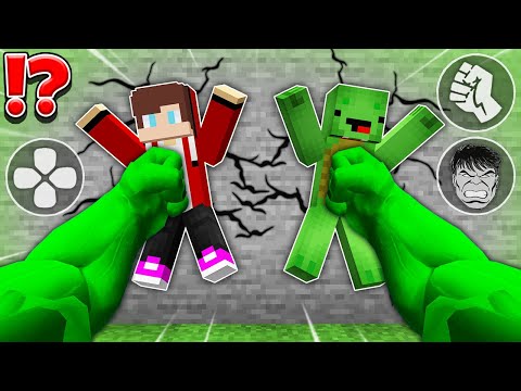 JJ and Mikey but How to Play HULK CHALLENGE in Minecraft Maizen Animation