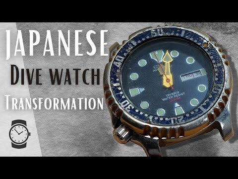 Restoration of a neglected citizen promaster japanese dive watch automatic NY0040 cal. 8200A