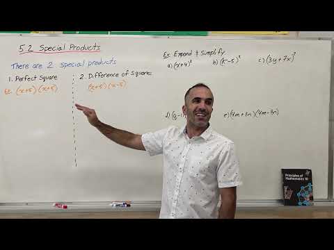 5.2 Special Products (Grade 10 Academic, MPM2D)