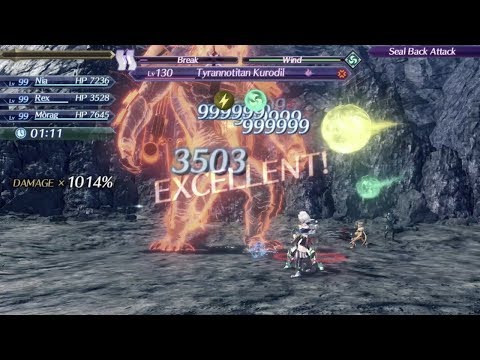 Xenoblade Chronicles 2 1.5.1 - Crossette's Lv1 Special with Damage Caps - 4 Stacked Fusion Combos