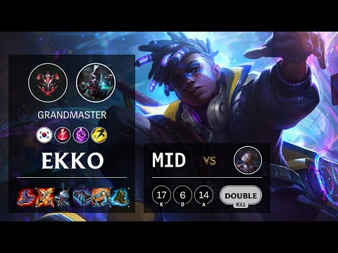 Ekko Mid vs Orianna - KR Grandmaster Patch 10.19