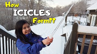 How are Icicles made? Maya The Science Kid explains 👧🏻❤️📚🔬
