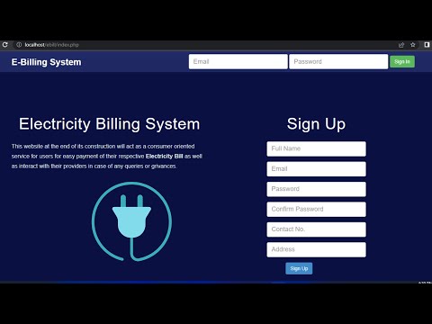 online electricity billing system in php html and css with source code