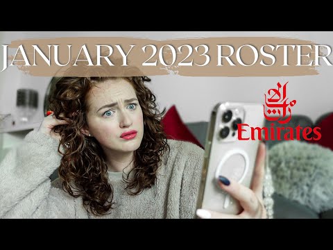 EMIRATES CABIN CREW Roster Reveal | January 2023 | FLIGHT ATTENDANT LIFE | VLOGMAS Day 11