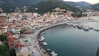 Parga Greece Walkaround & Way to beaches Krioneri and Piso Krioneri in the city FULL HD. Summer 2017