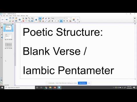 Blank Verse / Iambic Pentameter