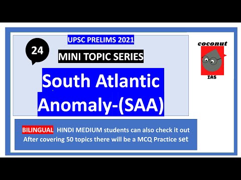 South Atlantic Anomaly (SAA) UPSC|IAS | MINI TOPIC SERIES|UPSC PRELIMS 2021| IAS PRELIMS 2021UPSC
