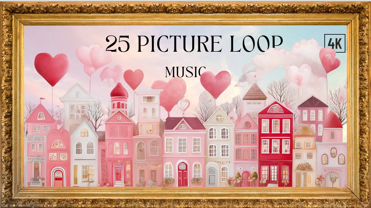 25 valentine's day screensaver pictures | frame tv art slideshow | 2 hours romantic music