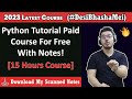 Python Tutorial For Beginners In Hindi With Notes