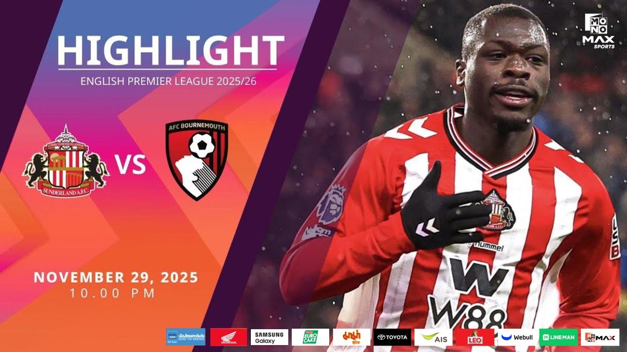 [Highlight] PremierLeague : ซันเดอร์แลนด์ vs บอร์นมัธ (29-11-68)