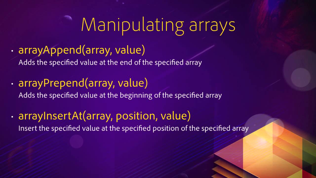03 Variables and data types ## 05 Understanding arrays