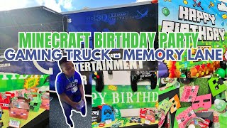 TRIP DOWN MEMORY LANE - ULTIMATE MINECRAFT BIRTHDAY PARTY INSPIRATION - GAMING TRUCK