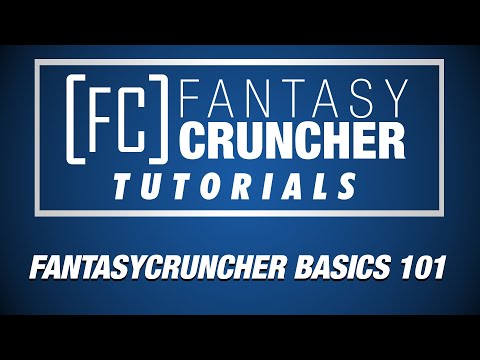 Fantasycruncher Tutorials Fantasycruncher Basics 101
