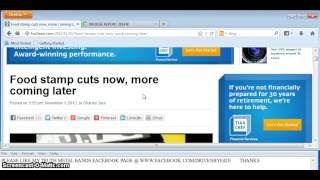 "FOOD STAMP CUTS NOW, MORE COMING LATER" AND "FOOD BANKS BRACE FOR RUN ON SUPPLIES"
