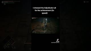 Cheesing the Adjudicator for the achievement #ps5 #gaming #soulsgame