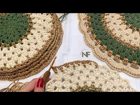 PASSO A PASSO AMERICANO DE CROCHÊ TRADICIONAL LUXO | SOUSPLAT DE CROCHÊ P/ VENDER NO NATAL ECONÔMICO