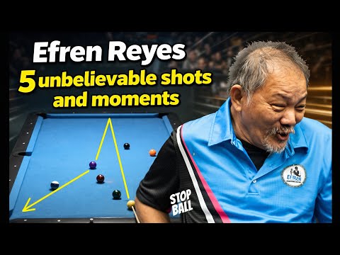 Efren Reyes 5 Unbelievable Shots & Plays