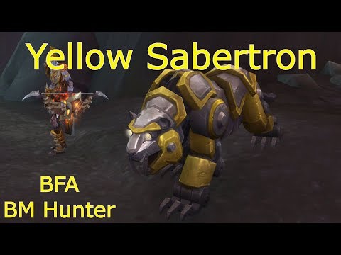 WoW Battle for Azeroth - BM Hunter - Tamable Sabertron mechanical pet (YELLOW)