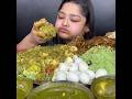 ASMR Green Rice White Eggs Maddyeats Mukbang Asmreating Indianfood Rice Boiledeggcurry