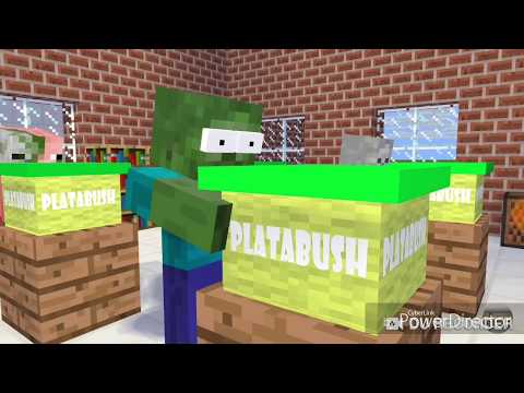 Monster school free gift for platabush challenge minecraft animation