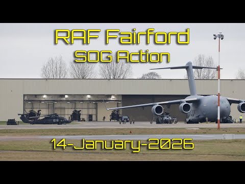 USAF C-17A Globemaster III & MH-60 Blackhawks | 160th SOAR Deployment RAF Fairford 14-Jan-2026