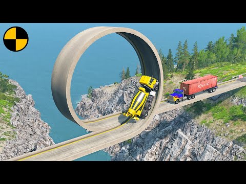 Cars vs Loop Bridge 😱 BeamNG.Drive