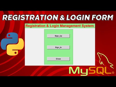 Python Projects Tkinter Gui Registration Login With Mysql Tutorial