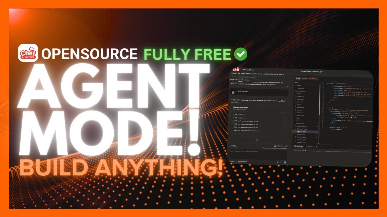 Convex Chef: NEW AI Full-Stack Builder! Opensource Lovable, V0, & Bolt.new Alternative! (FULLY FREE)
