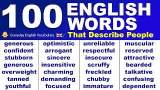 100 ENGLISH WORDS That Describe People | Everyday English Vocabulary