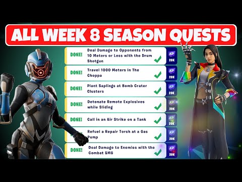 Complete All Week 8 Season Quests Challenges Guide - Chapter 3 Season 2
