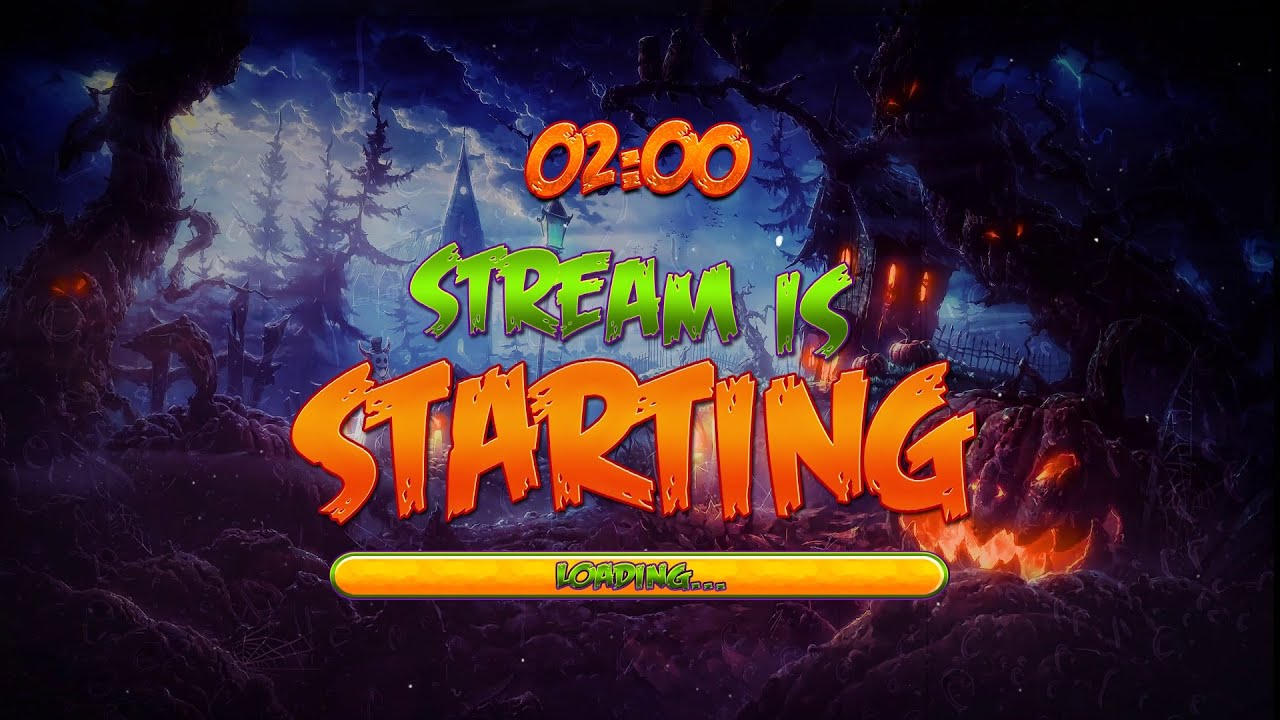FREE Animated Horror Stream Starting Soon Screen | Stream Package Template 2-Minute Countdown