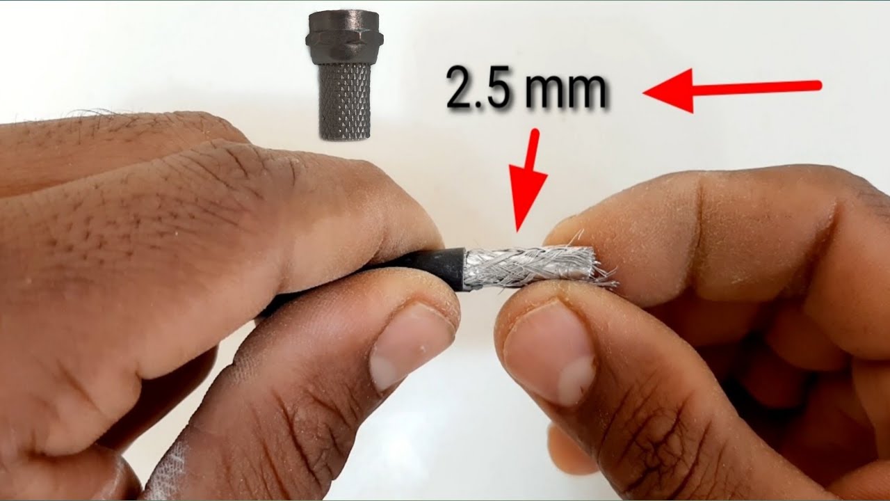 How to connect satellite LNB or coaxial cable to connector/dish