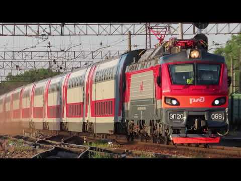 Электровоз ЭП20-069 с поездом№741В Москва-Брянск станция Бекасово-1 29.06.2020