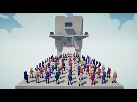 100x AMONG US Impostors attacking THE TOWER ► Totally Accurate Battle Simulator - TABS UNIT CREATOR
