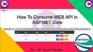 Consume Web API in asp.net core |  Restful Web API | Web API Crud Operation | API #biharideveloper