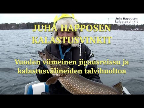 Vuoden viimeisiä jigausreissuja ja kalastusvälineiden talvihuoltoa.