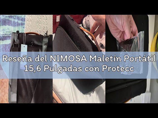 Vídeo relacionado con NIMOSA Maletín Portátil 15,6 Pulgadas Laptop Bag con Protección Total Air Cushion Funda Impermeable Bolsa para portátil, Ideal para Trabajo y Viaje, Compatible con MacBook Gris