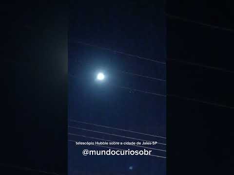 Passagem do telescópio Hubble por Jales (SP), registrada pelo astrônomo Paulo César.